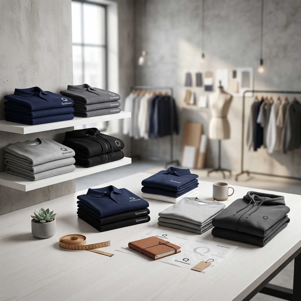 Custom corporate apparel display